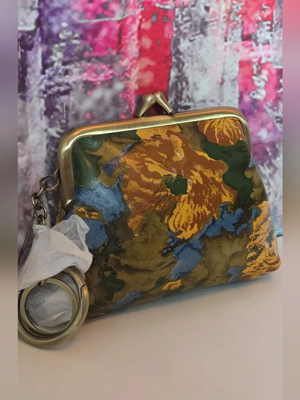 Patricia Nash Floral Coin Purse With Kisslock NWT